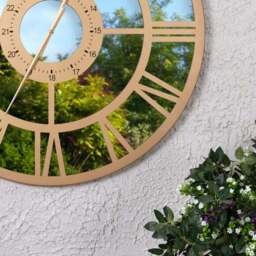 Charles Bentley Coniston Indoor Outdoor Mirrored Skeleton Wall Clock - thumbnail 2
