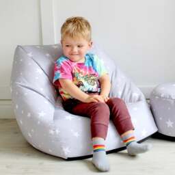 rucomfy Kids Twinkle Stars Bean Bag Snuggle Chair - thumbnail 1
