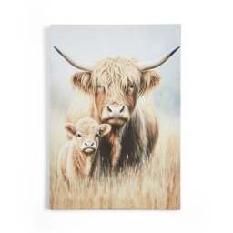 Highland Cow & Baby Canvas - thumbnail 3