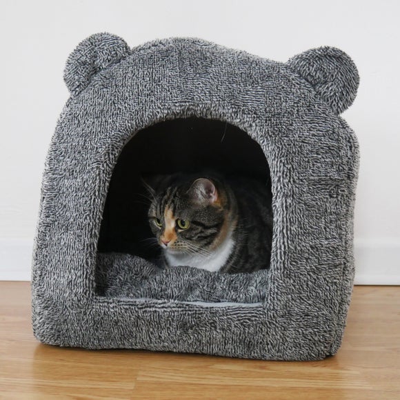 Rosewood Grey Bear Cat Bed - image 1