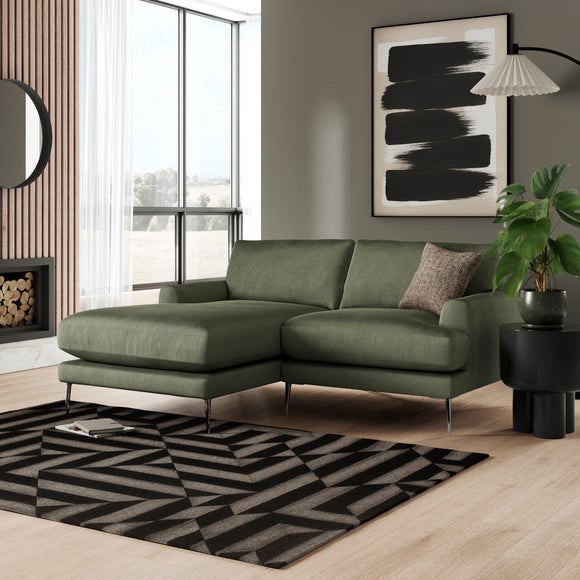 Lawson Matte Plush Velvet Corner Chaise Sofa - image 1