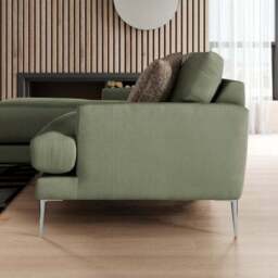Lawson Matte Plush Velvet Corner Chaise Sofa - thumbnail 2