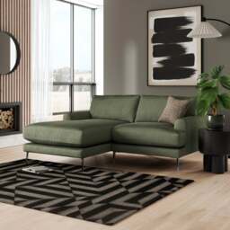 Lawson Matte Plush Velvet Corner Chaise Sofa - thumbnail 1