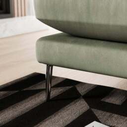 Lawson Matte Plush Velvet Corner Chaise Sofa - thumbnail 4