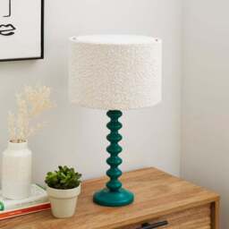 Hazelle Boucle Drum Lamp Shade - thumbnail 3
