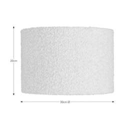 Hazelle Boucle Drum Lamp Shade - thumbnail 6