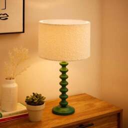 Hazelle Boucle Drum Lamp Shade - thumbnail 4