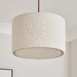 Hazelle Boucle Drum Lamp Shade - thumbnail 1