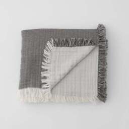 Reversible Muslin Cotton Throw Blanket - thumbnail 2