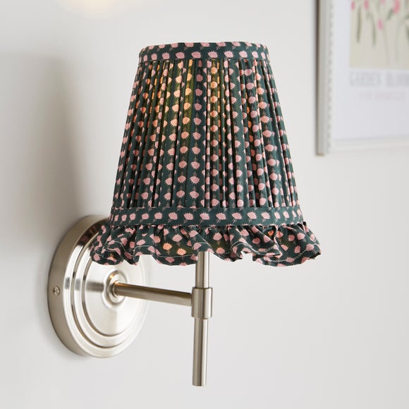 Block Floral Easy Fit Ruffle Lamp Shade - image 1