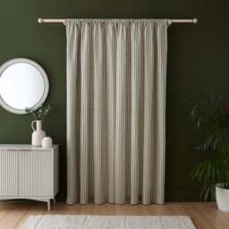 Linford Stripe Unlined Slot Top Curtains - thumbnail 4