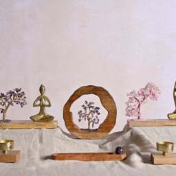Serenity Green Jade Gemstone Tree Tealight Holder - thumbnail 5