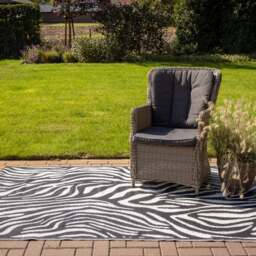 Fallen Fruits Zebra Outdoor Rug - thumbnail 1