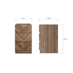 Taranto 3 Drawer Bedside Table - thumbnail 6