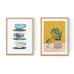 Set of 2 East End Prints Cups & Plant Prints - thumbnail 2