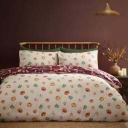 Catherine Lansfield Autumn Pumpkins Polycotton Duvet Cover & Pillowcase Set - thumbnail 3