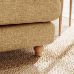 Martha Slub Faux Linen Full Corner Sofa - thumbnail 4