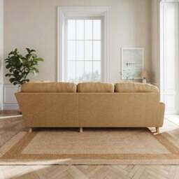 Martha Slub Faux Linen Full Corner Sofa - thumbnail 3