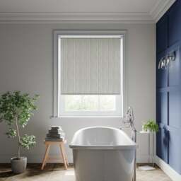 Whitsand Stripe Fire Retardant Blackout Made to Measure Roller Blind - thumbnail 1