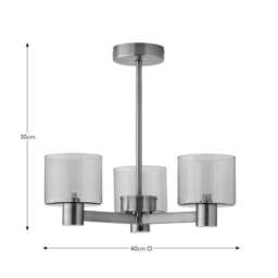 Erin 3 Light Semi Flush Ceiling Light - thumbnail 6