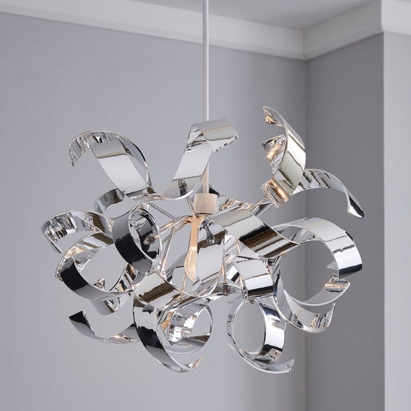 Iris Ribbon Chrome Easy Fit Pendant - image 1