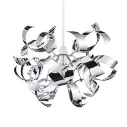 Iris Ribbon Chrome Easy Fit Pendant - thumbnail 4