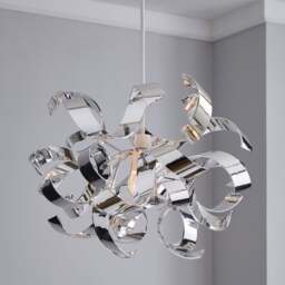 Iris Ribbon Chrome Easy Fit Pendant