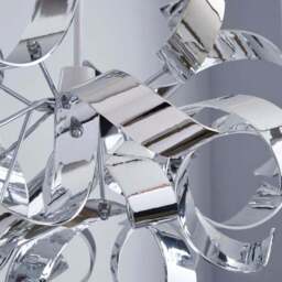 Iris Ribbon Chrome Easy Fit Pendant - thumbnail 3