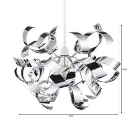 Iris Ribbon Chrome Easy Fit Pendant - thumbnail 5