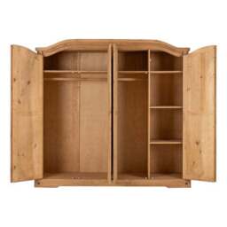 Corona 4 Door Wardrobe, Pine - thumbnail 4