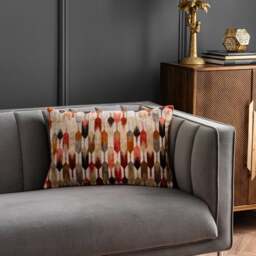 Kelso Cut Velvet Rectangle Cushion - thumbnail 1