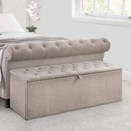 Ravello Chenille Ottoman - thumbnail 1