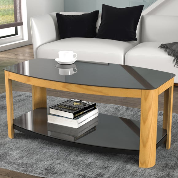 Affinity Real Curved Wood Coffee Table - image 1