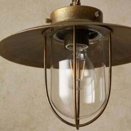 Harvey Industrial Gold Adjustable Pendant Light - thumbnail 4