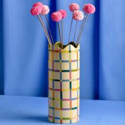 Raspberry Blossom Multi Coloured Vase - thumbnail 1