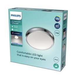 Philips Doris Cool White Integrated LED Bathroom Flush Ceiling Light - thumbnail 1