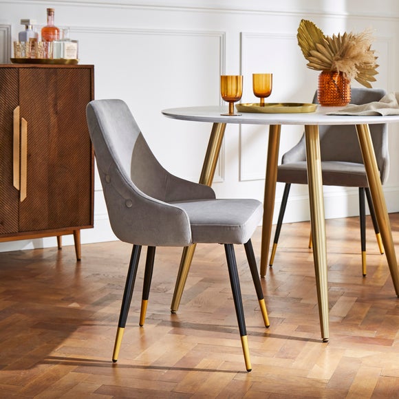 Ariana Set of 2 Dining Chairs, Velvet - image 1