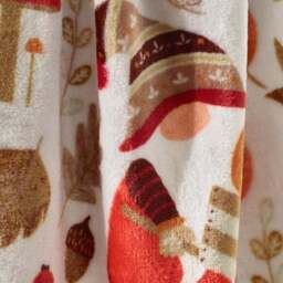 Catherine Lansfield Woodland Gnomes Throw Blanket 130cm x 170cm - thumbnail 2