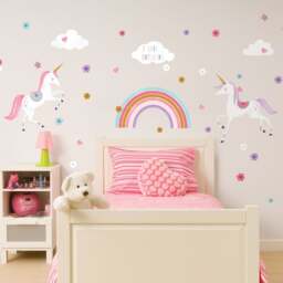 Glitter Unicorn Wall Sticker - thumbnail 1