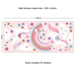 Glitter Unicorn Wall Sticker - thumbnail 4