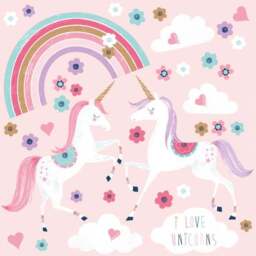 Glitter Unicorn Wall Sticker - thumbnail 2