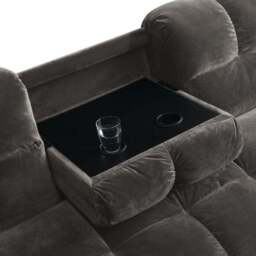Margo Velvet with Storage Double Sofa Bed - thumbnail 3