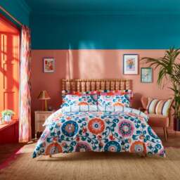 Sophie Robinson Beldi Floral 100% Cotton Duvet Cover & Pillowcase Set - thumbnail 1