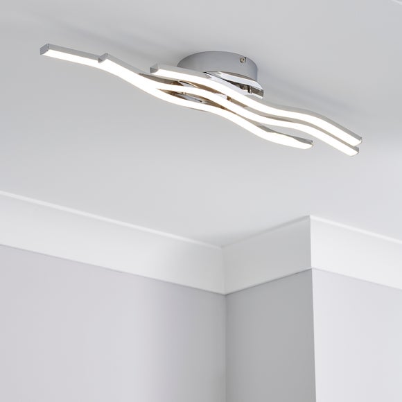 Ripple Integrated LED Bathroom Flush Ceiling Light - image 1