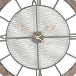 Natural Wood & Metal Wall Clock - thumbnail 2