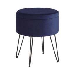 Avery Velvet Storage Footstool - thumbnail 5