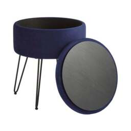 Avery Velvet Storage Footstool - thumbnail 6