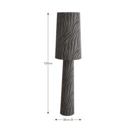 Zebra Tonal Fabric Floor Lamp - thumbnail 6