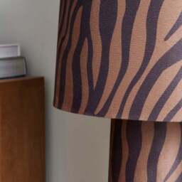 Zebra Tonal Fabric Floor Lamp - thumbnail 3