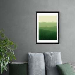 East End Prints Gradient Landscape Green Print - thumbnail 1